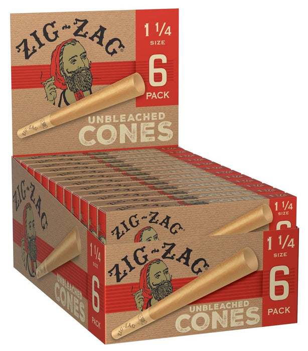 Zig Zag Unbleached Pre-Rolled Cones - 1 1/4