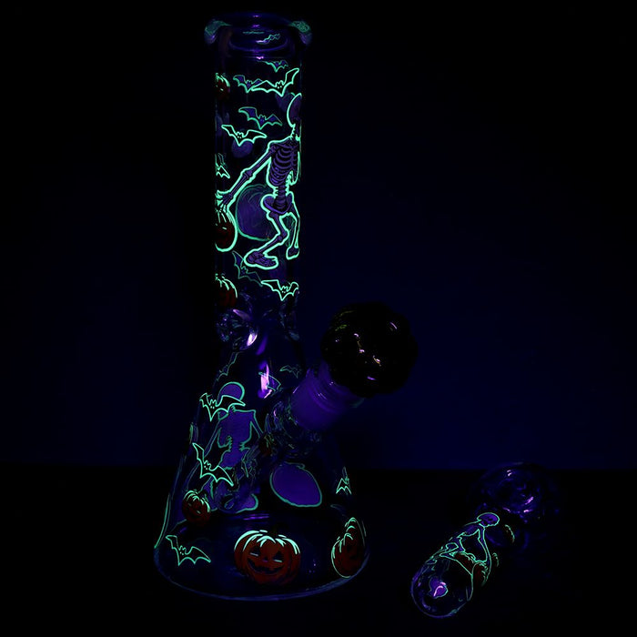 Kush Cargo Halloween Beaker Bong & Spoon Combo Set