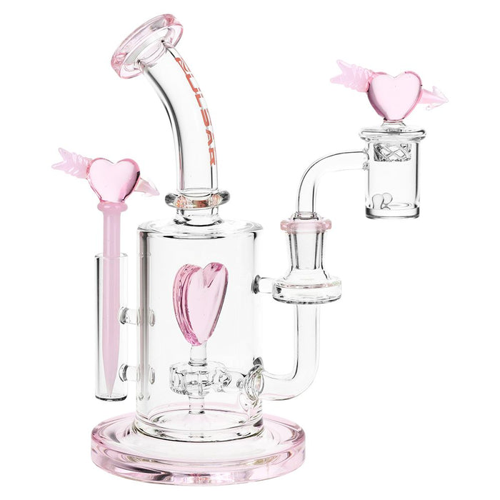 Pulsar Cupid Glass Dab Rig With Dabber and Terp Pearls Set