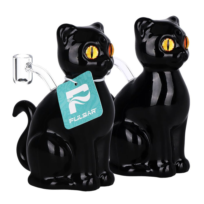 Halloween Black Cat Glass Dab Rig 2-Pack Bundle