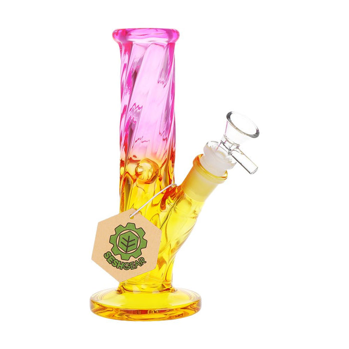 SeshGear Twist Ombre Straight Tube Glass Water Pipe