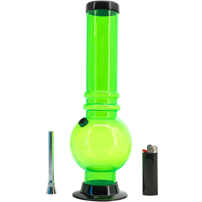 Acrylic Bubble Base Bong | 12" Or 15"