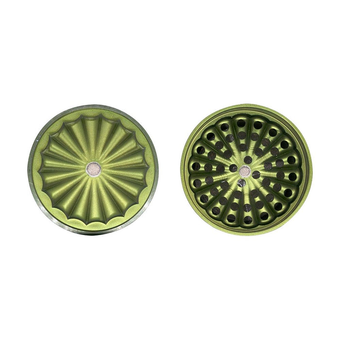 ONGROK Flower Petal Toothless Aluminum Storage Grinder