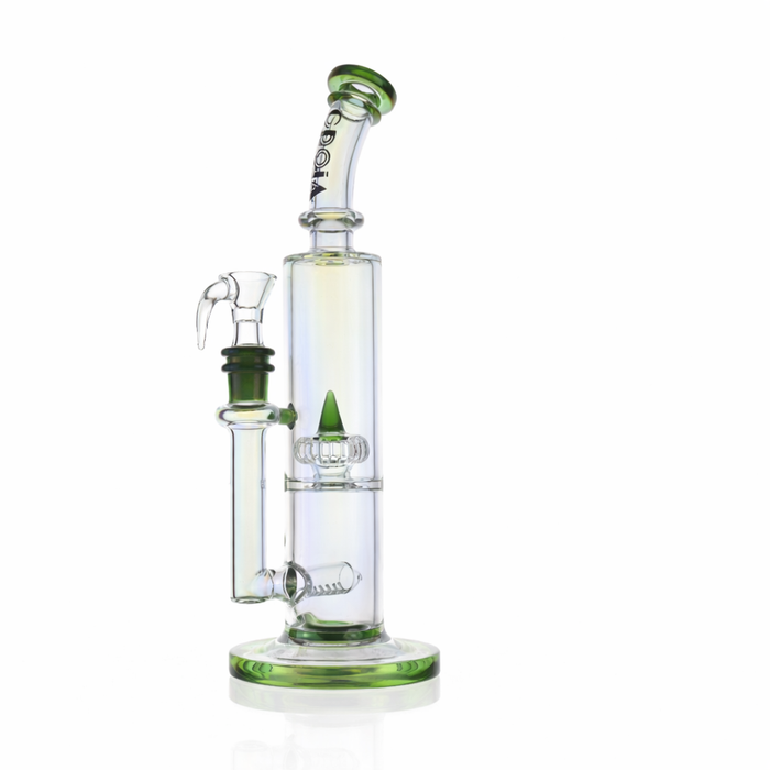 Croia Glass 10" Dual Chamber Bong with Inline and Rocket Perc