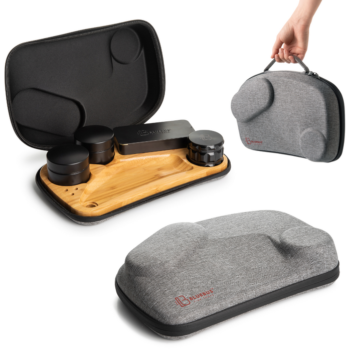 Bluebus Blaze Wooden Stash Rolling Tray