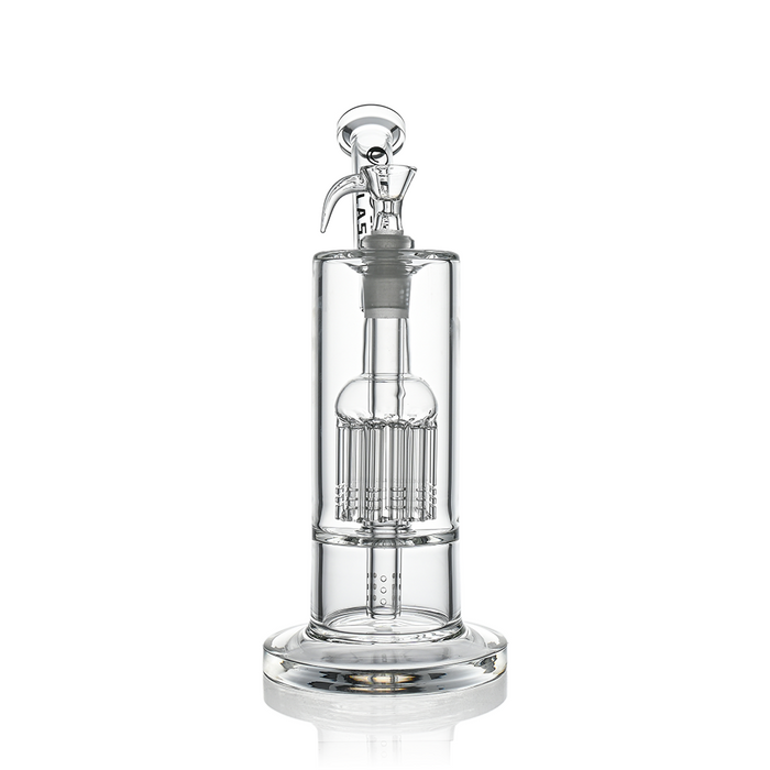 Croia Glass 10" Dual Chamber Scientific Bubbler Tree Perc Glass Bong