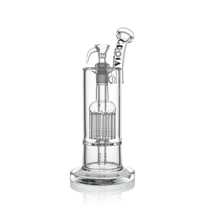 Croia Glass 10" Dual Chamber Scientific Bubbler Tree Perc Glass Bong