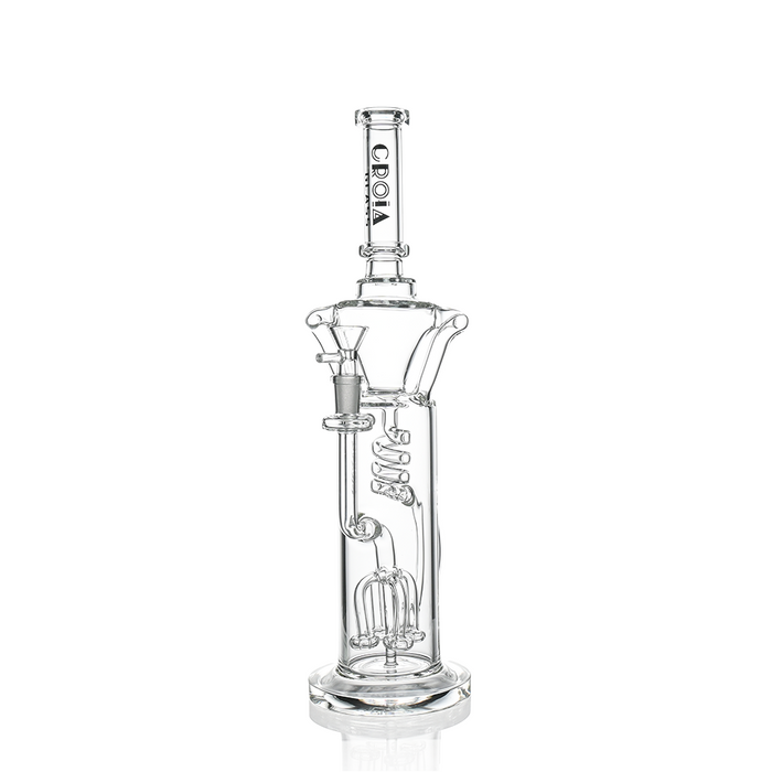 Croia Glass 15" Scientific Glass Bong with Tree Perc & Spiral Cooling