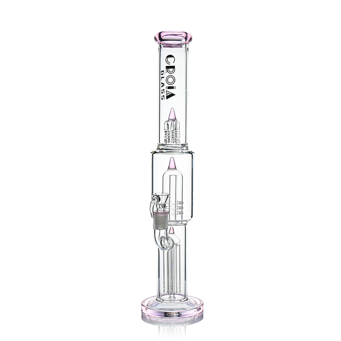 Croia Glass 16" Triple Rocket-Perc Scientific Glass Bong