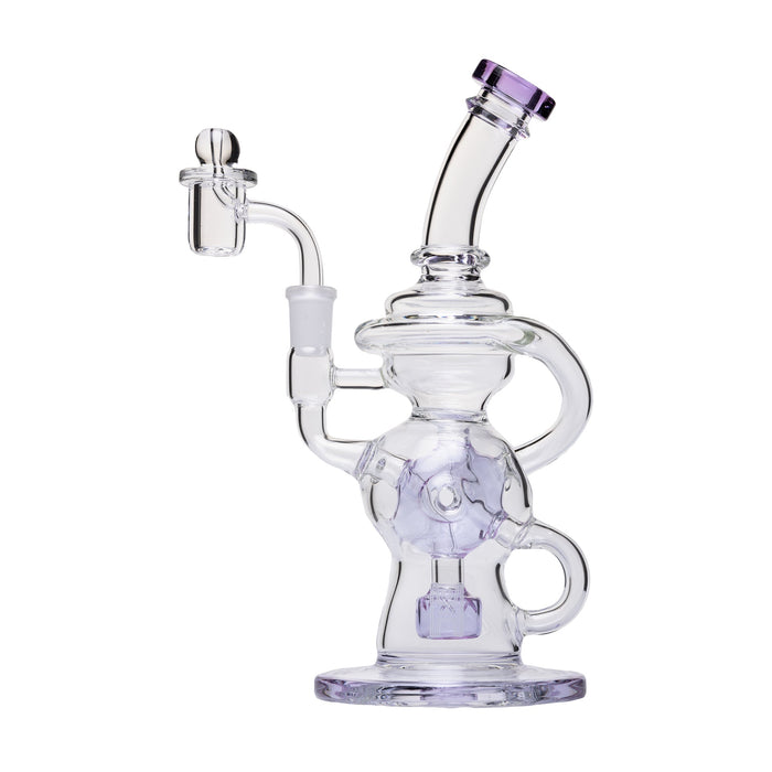 Human Grade 10" Swiss Rig Glass Recycler Dab Rig