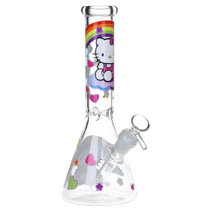 Greetings Feline Glass Beaker Bong