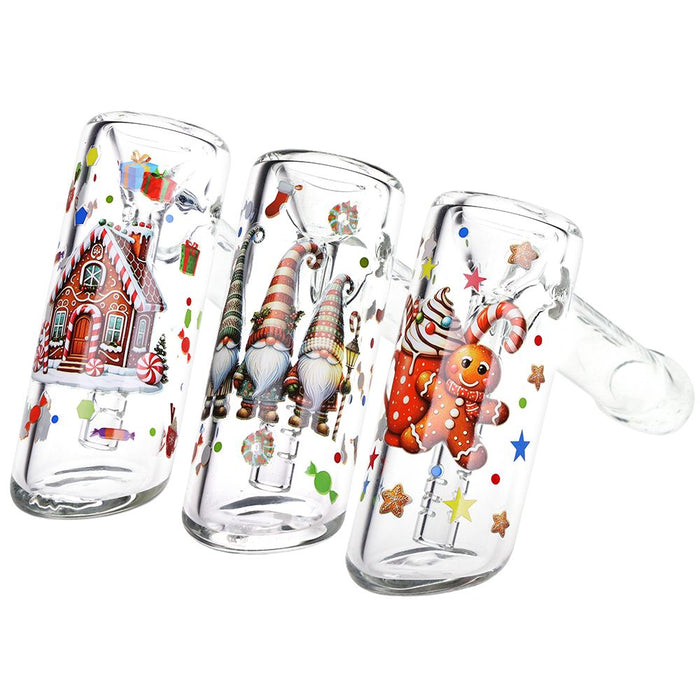 Christmas Themed Glass Bubbler 3 Count Bundle