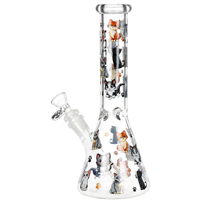 Pulsar Cute Kitties Beaker Bong 10 Inches