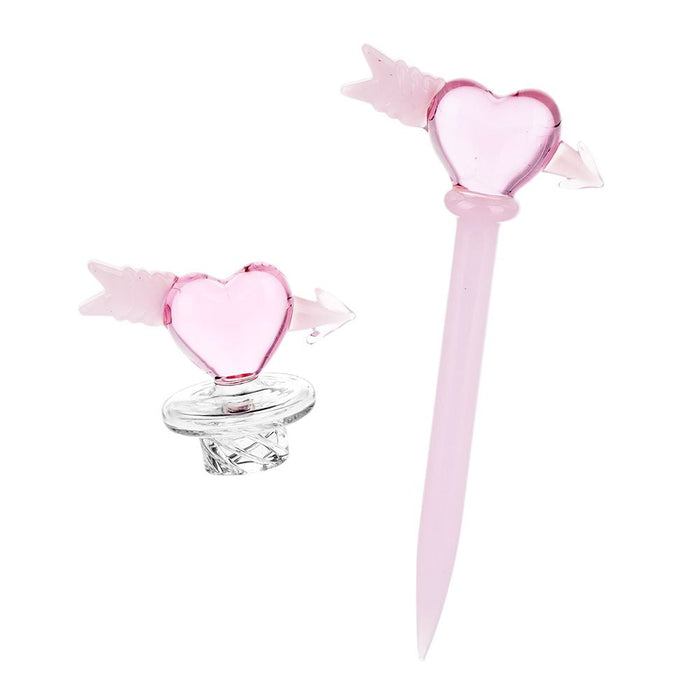 Pulsar Cupid Glass Dab Rig With Dabber and Terp Pearls Set