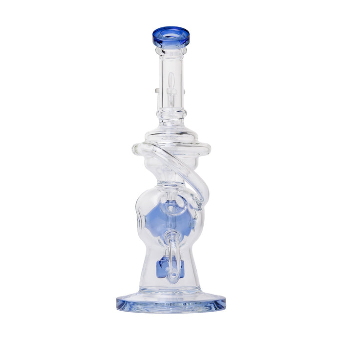 Human Grade 10" Swiss Rig Glass Recycler Dab Rig