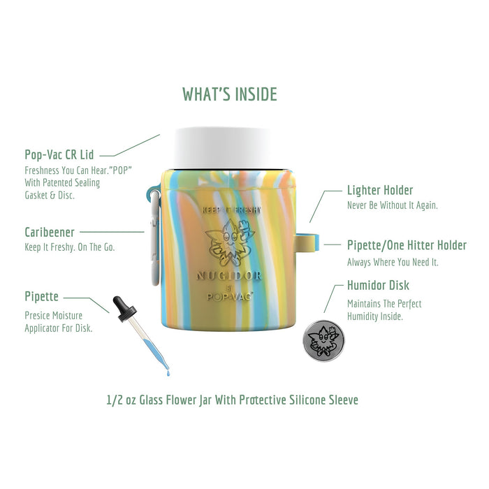 Nugidor Pop-Vac™ Stash Jar
