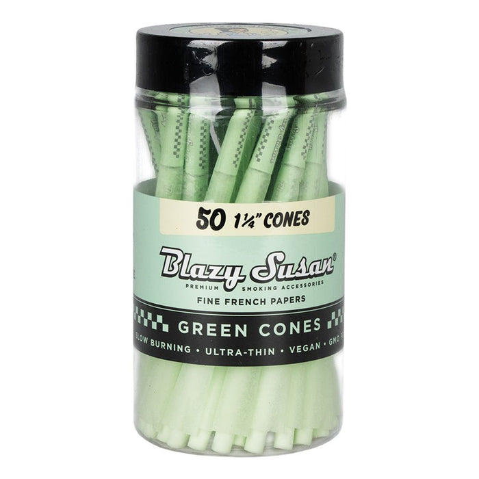 Blazy Susan Green Pre-Rolled Cones 1 1/4 50 Count Bulk