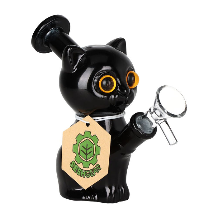 SeshGear Mesmorizing Kitty Glass Water Pipe