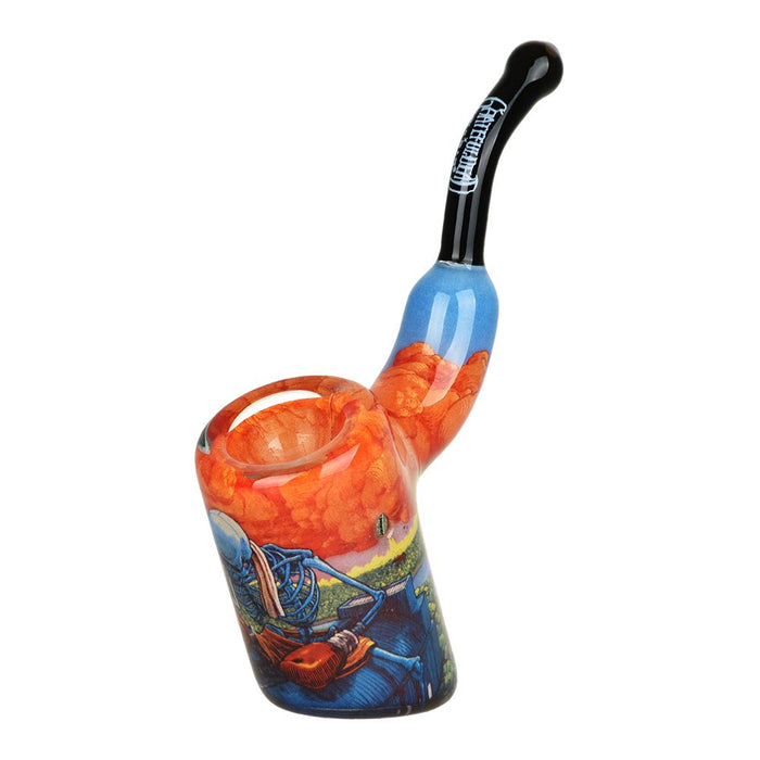 Grateful Dead Inside Print Bent Sherlock Pipe