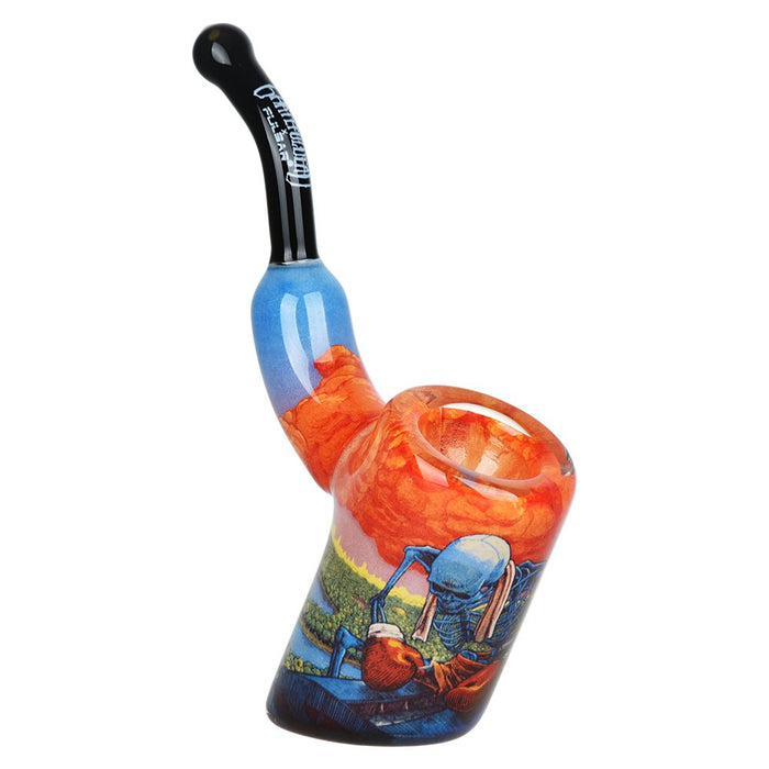 Grateful Dead Inside Print Bent Sherlock Pipe