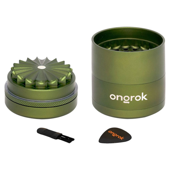 ONGROK Flower Petal Toothless Aluminum Storage Grinder