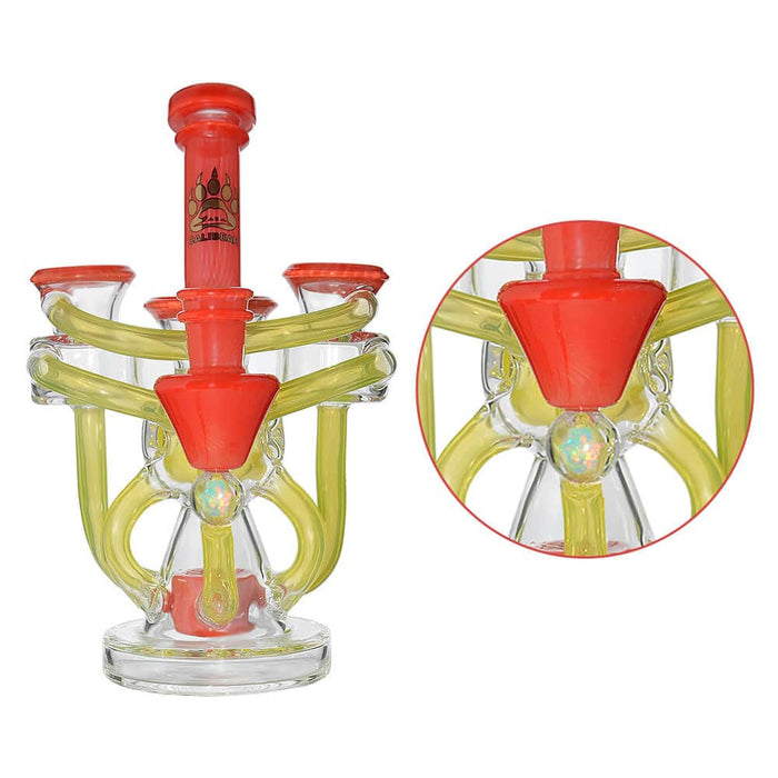 Calibear Artistic Recycler Dab Rig with Opal