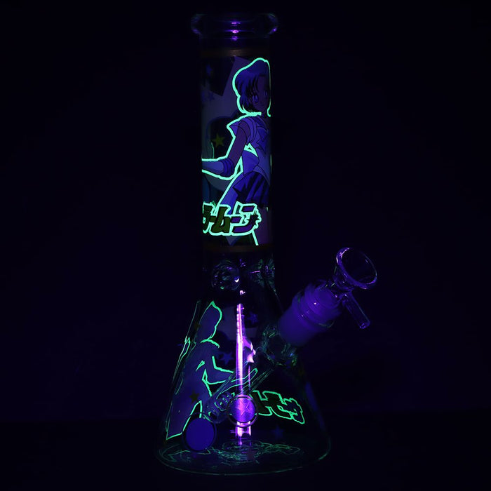 Japanese Anime Girl Glass 10" Beaker Bong