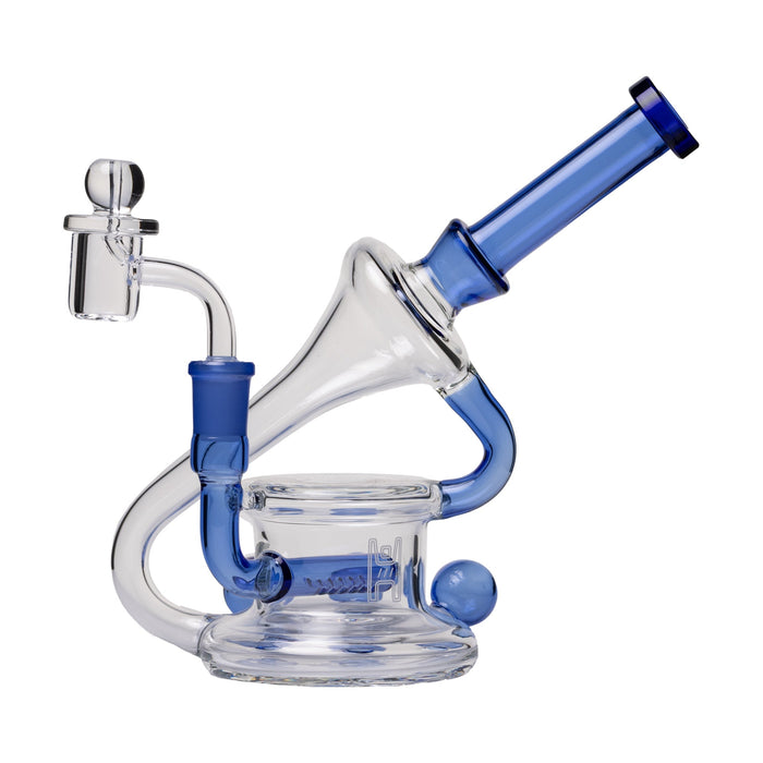 Human Grade 7.5" Recycler Triple Marble Glass Dab Rig