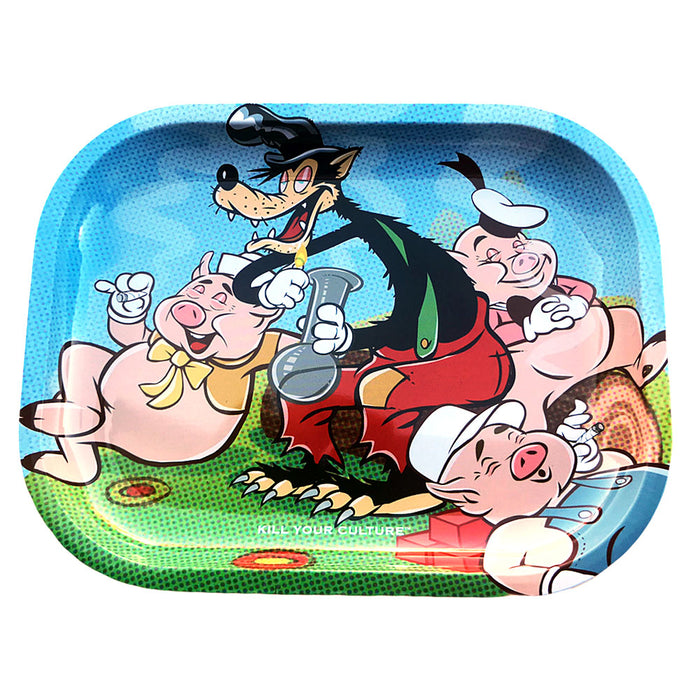 Kill Your Culture 7x5.5 Rolling Tray - 3 Little 420 Pigs