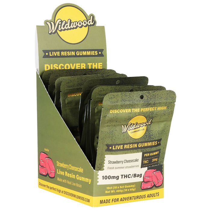 Wildwood Dispensary Grade Live Resin THC Gummies | 100mg | 5pc | 10pk Display