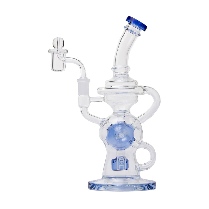 Human Grade 10" Swiss Rig Glass Recycler Dab Rig