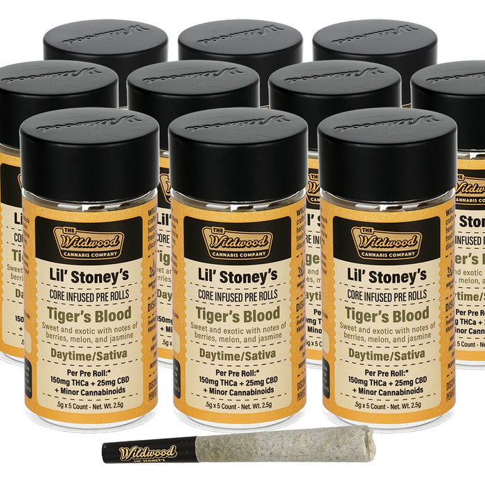 Wildwood THCA Live Resin Core Infused Pre-Rolls | 0.5g | 5pc | 10pk Bundle