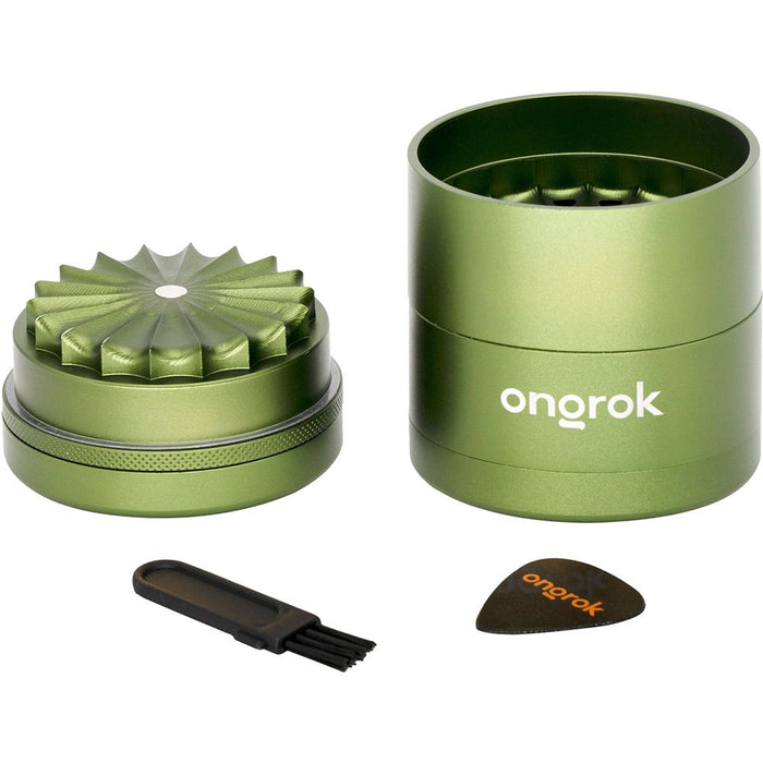 ONGROK Flower Petal Toothless Aluminum Storage Grinder