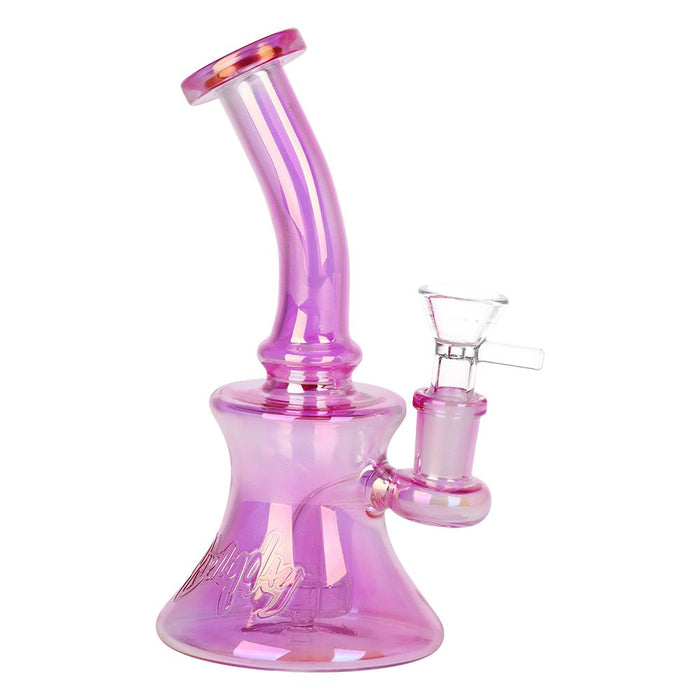 Dogg Lbs Everyday Electroplated Glass Water Pipe - 6.75" / 14mm F / Colors Vary
