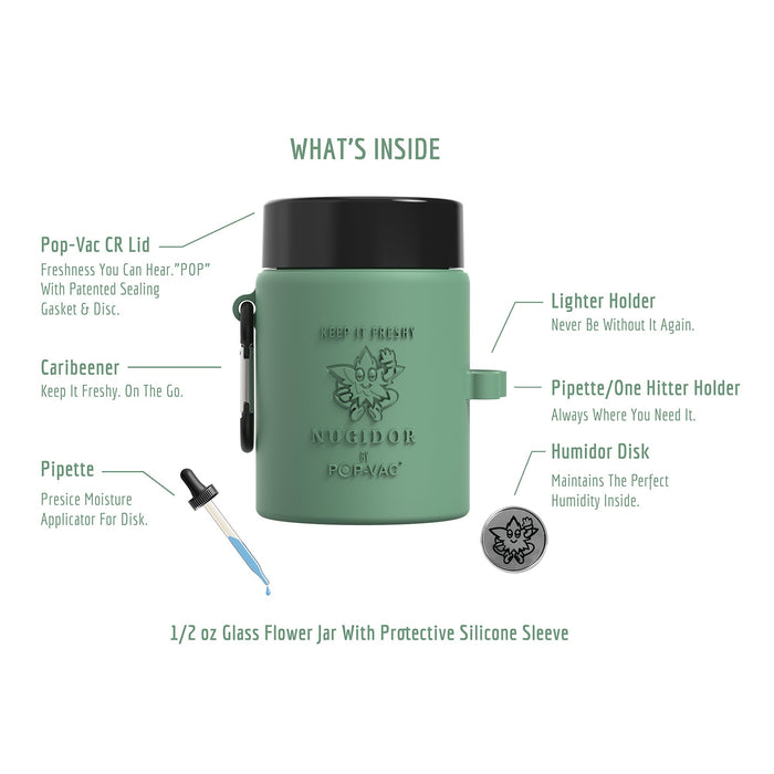 Nugidor Pop-Vac™ Stash Jar