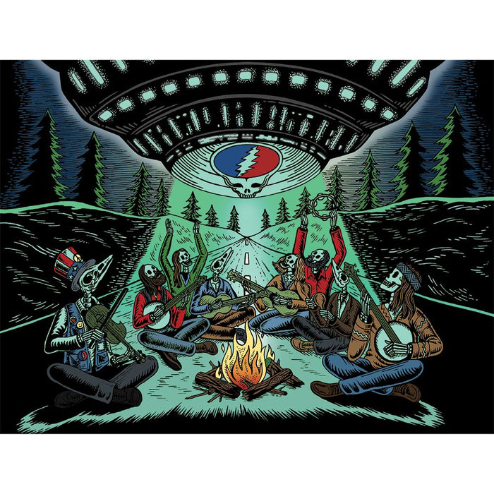 Grateful Dead Inside Print Bent Sherlock Pipe