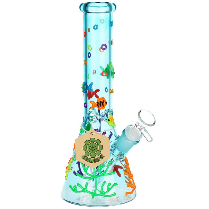 SeshGear Coral Reefer Glow In The Dark Beaker Bong