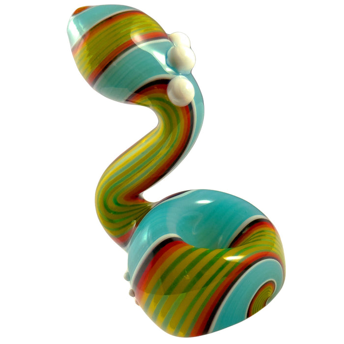 Crush Glass Standing Sherlock Hand Pipe