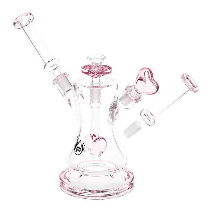 Pulsar Date Night Dual Neck Glass Valentines Buddy Bong