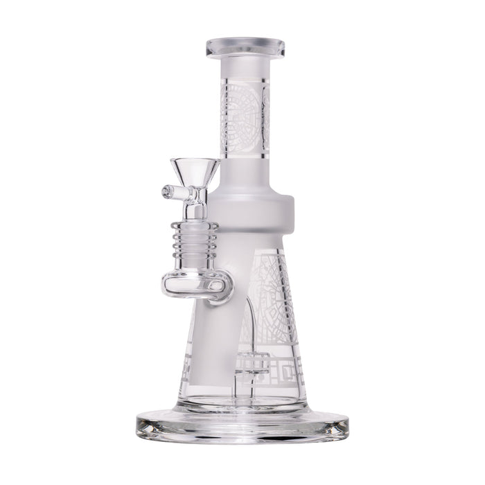 Human Grade Aztec Sandblasted Glass Dab Rig