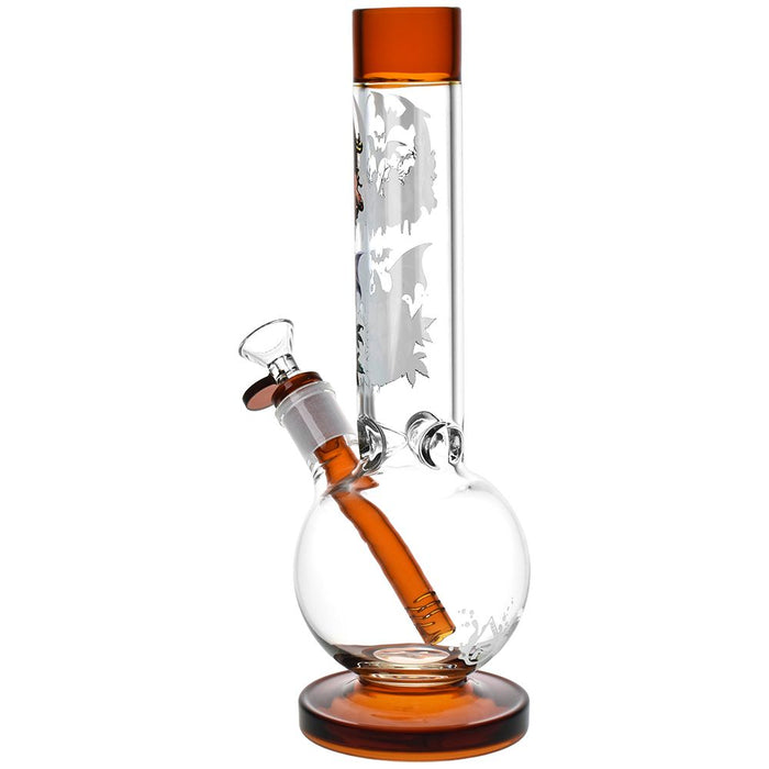 Halloween Ball Glass Water Pipe 11.75 Inches