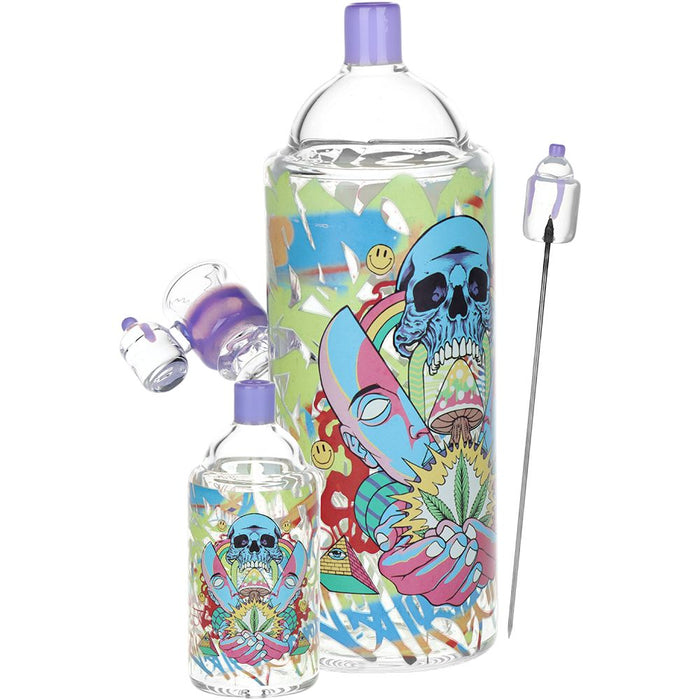 Pulsar Graffiti Series Spray Paint Glass Water Pipe Set