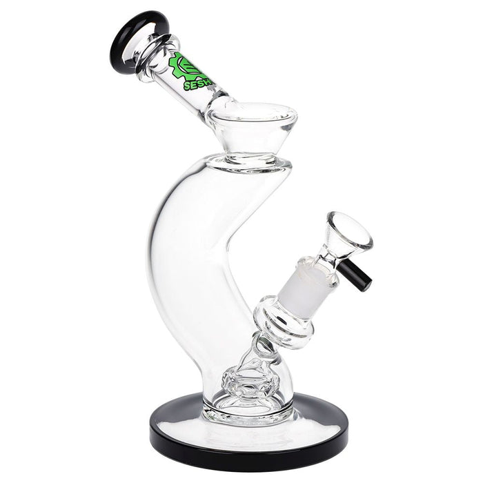 SeshGear Curved Glass Water Pipe 7.75"