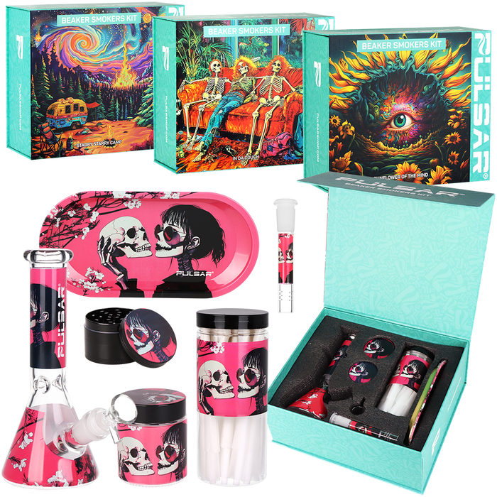 Design Series Beaker Water Pipe Smoker's Kit