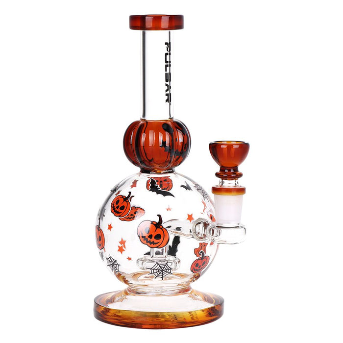 Pulsar Crazy Pumpkins Glass Water Pipe 7.9"