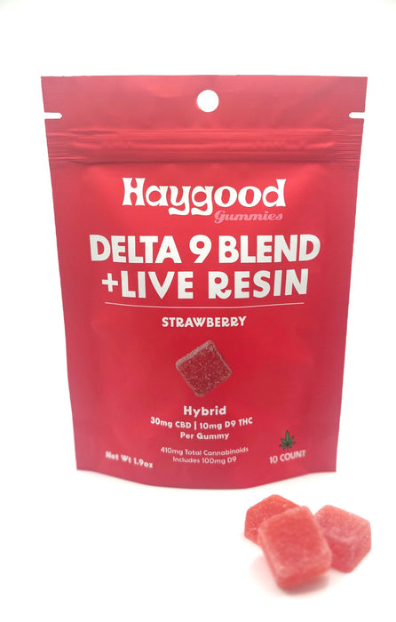 Haygood D9 THC Live Resin 3:1  Gummies - Hybrid - Strawberry