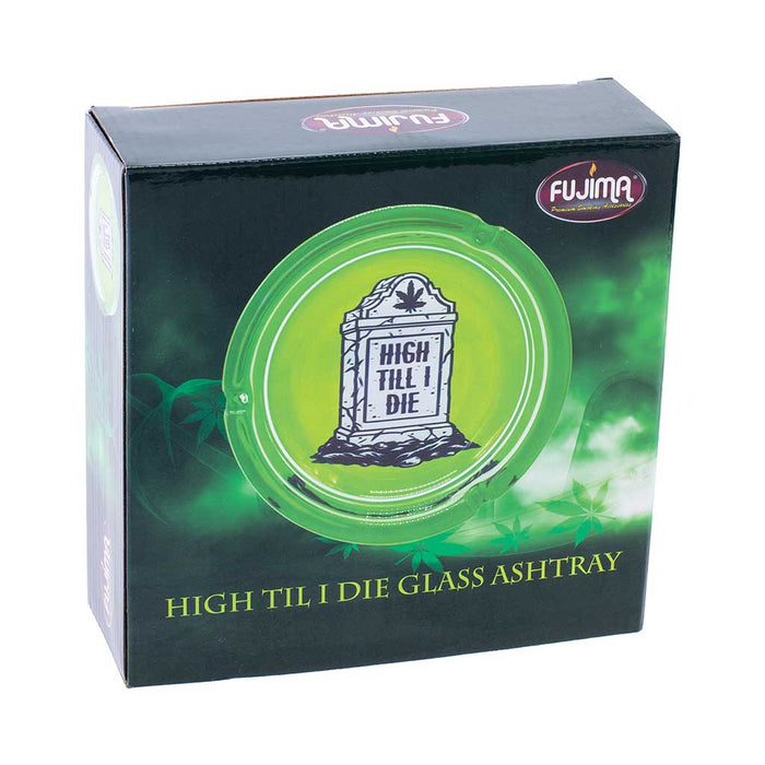 Glass Ashtray - Green High Till I Die