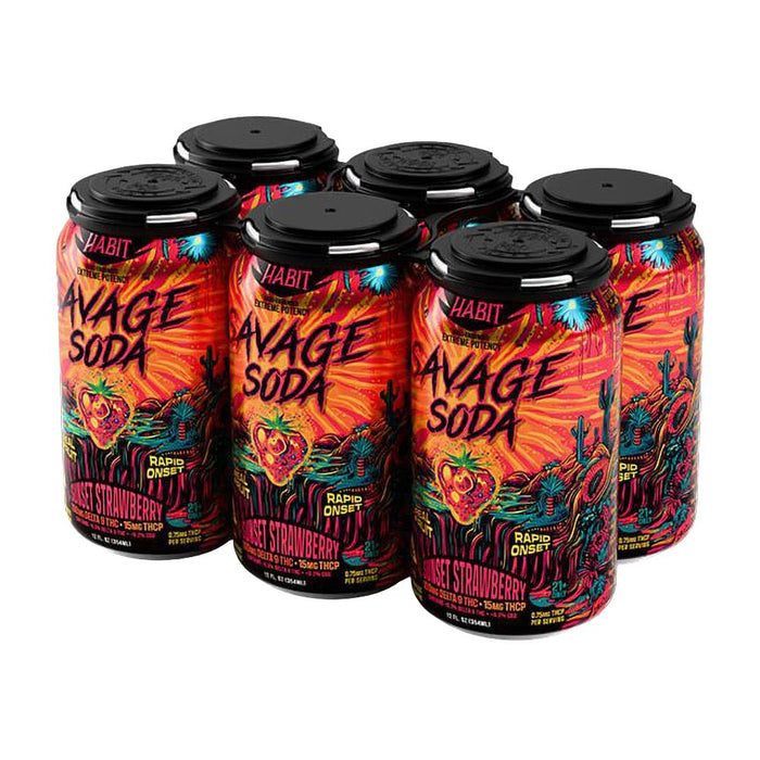 Habit D9 + THCP Savage Soda | 12oz | 100mg D9 + 15mg THCP | 6 Pack