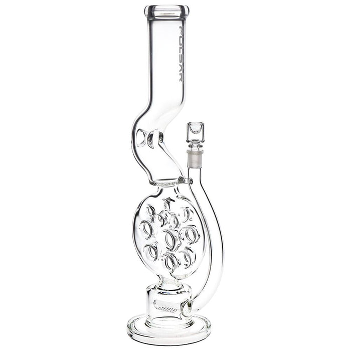 Pulsar Swiss Perc Kink Neck Glass Water Pipe 18"