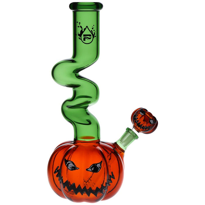 Pulsar Twisty And Wicked Jack-O-Lantern Glass Water Pipe